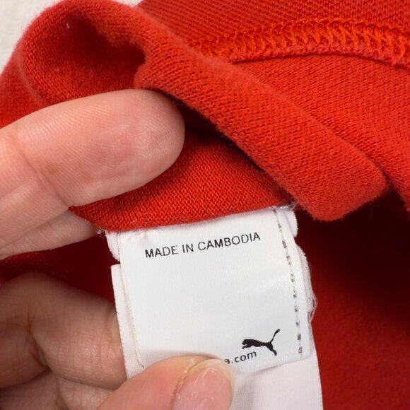 Puma Ferrari Polo Shirt Mens M Red‎ Short Sleeve Collared Logo Casual - Picture 11 of 12